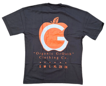 Load image into Gallery viewer, Black hoodie with orange graphic and text on a beige carpet