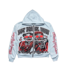 Load image into Gallery viewer, BLUE - SKOOL OF FASHION BEST FRIENDS ZIP UP - NOTEQUALCOLLECTION