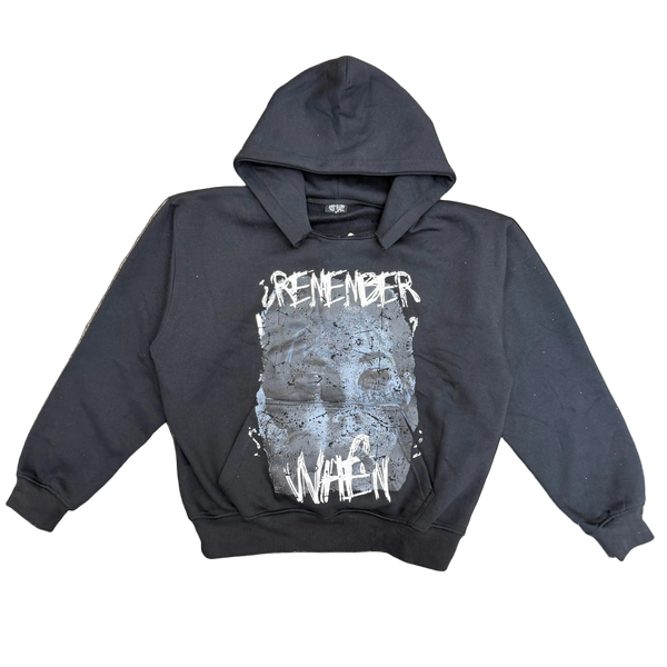 Black hoodie with graphic design 