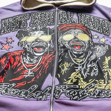 Load image into Gallery viewer, PURPLE - SKOOL OF FASHION BEST FRIENDS ZIP UP - NOTEQUALCOLLECTION
