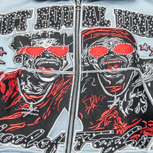 Load image into Gallery viewer, BLUE - SKOOL OF FASHION BEST FRIENDS ZIP UP - NOTEQUALCOLLECTION
